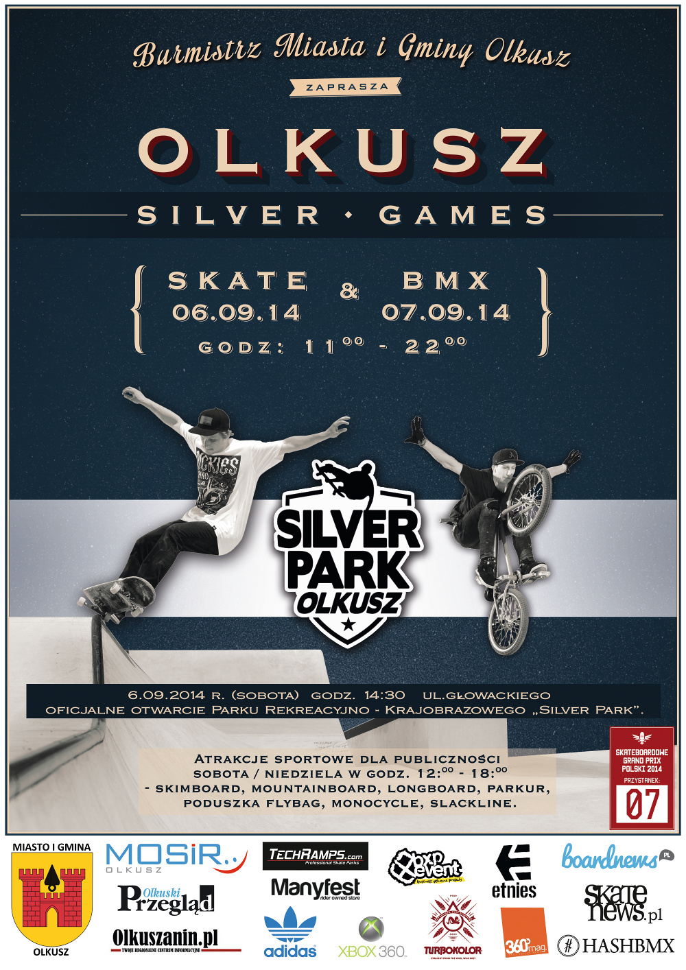 Plakat promujący Olkusz Silver Games w 2014 roku