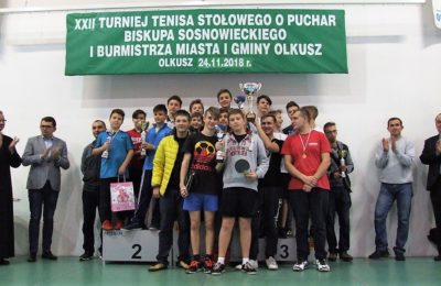 Więcej o: XXII Turniej Tenisa Stołowego o Puchar Biskupa Sosnowieckiego i Burmistrza Miasta i Gminy Olkusz