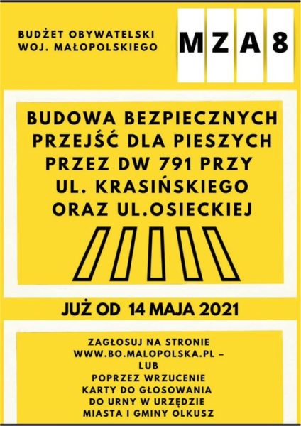 Plakat promujący projekt Budżetu Obywatelskiego Małopolski