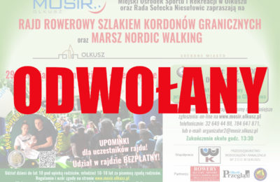 Więcej o: Odwołany Rajd Rowerowy Szlakiem Kordonów Granicznych i Marsz Nordic Walking