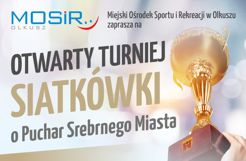 baner promujący Otwarty Turniej Siatkówki o Puchar Srebrnego Miasta
