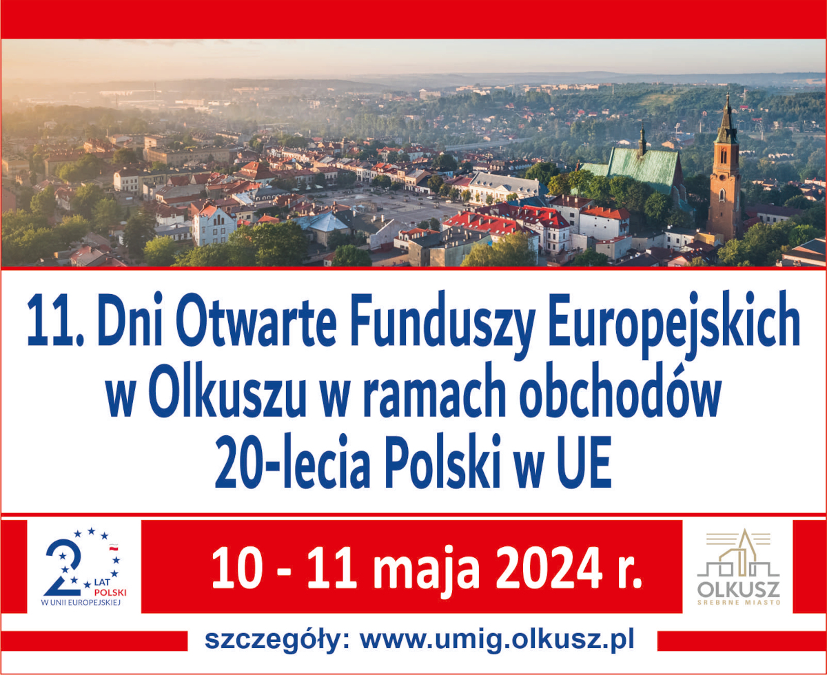 Baner promujący 11. Dni Otwarte Funduszy Europejskich w Olkuszu
